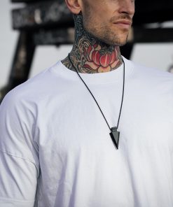 Obsidiánový hrot šípu - náhrdelník pro muže