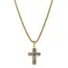 Pánský náhrdelník Kříž z labradoritu
