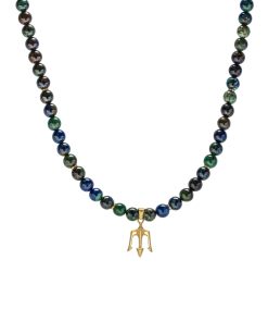 Korálkový náhrdelník pro muže Chryzokol