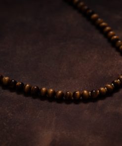 Pánský korálkový náhrdelník Tygří oko