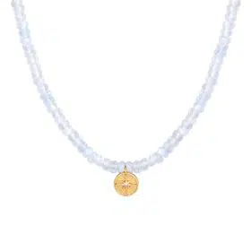 Choker náhrdelník Měsíční kámen se Severkou