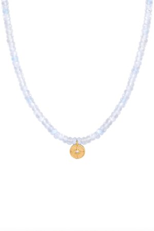 Choker náhrdelník Měsíční kámen se Severkou