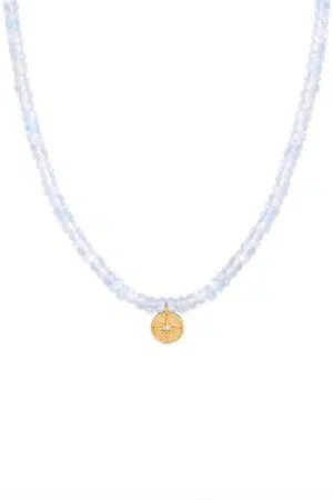 Choker náhrdelník Měsíční kámen se Severkou