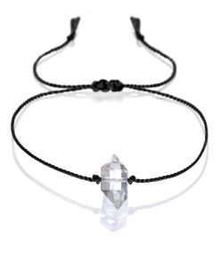 Dámský náramek Křišťál Herkimer – šňůrkový