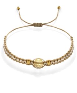 Macrame náramek Citrín