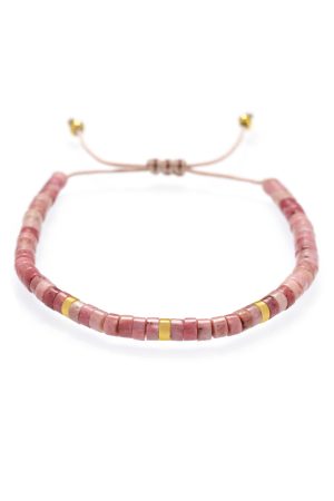 Dámský náramek Růžový rodonit Rondel