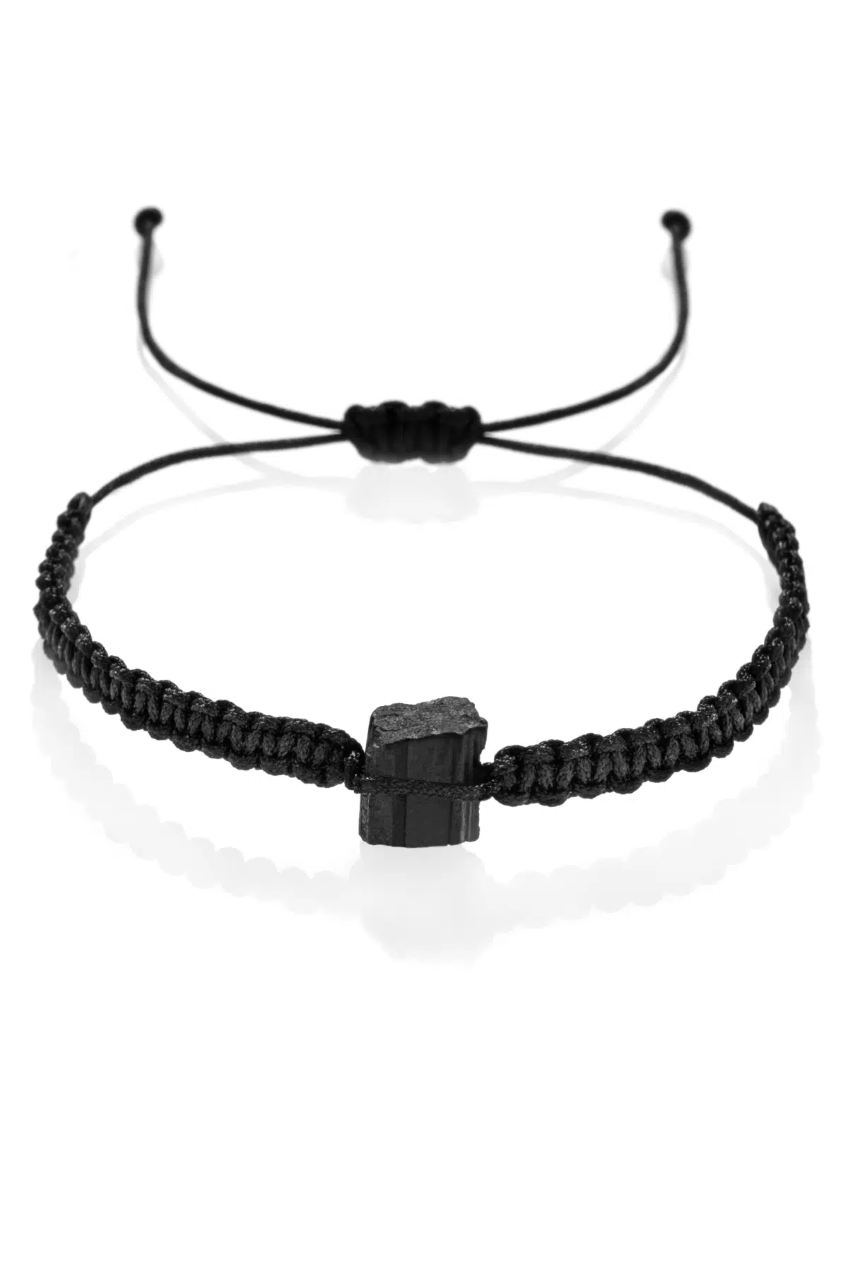 Pánský macrame náramek s černým turmalínem