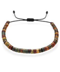 Picasso jaspis náramek Rondel