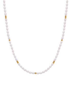 Náhrdelník z perel - pozlacený