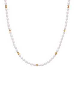 Náhrdelník z perel - pozlacený