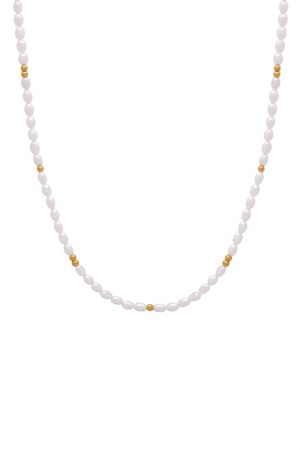 Náhrdelník z perel - pozlacený