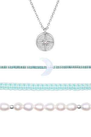 Dámský set šperků Tyrkys 2+2 zdarma