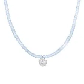 Choker náhrdelník Akvamarín se Severkou