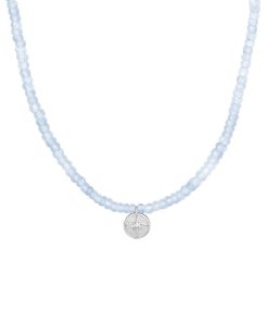 Choker náhrdelník Akvamarín se Severkou