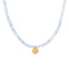 Choker náhrdelník Akvamarín se Severkou zlatý