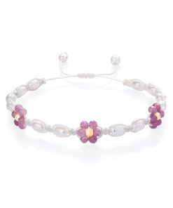 Květinový náramek Růžový turmalín – Fleur Eterna