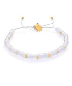 Dámský náramek z mléčného křišťálu – válečky