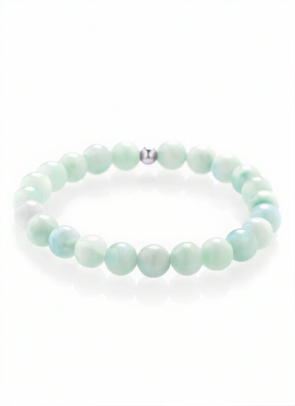 Larimar náramek – stříbrný