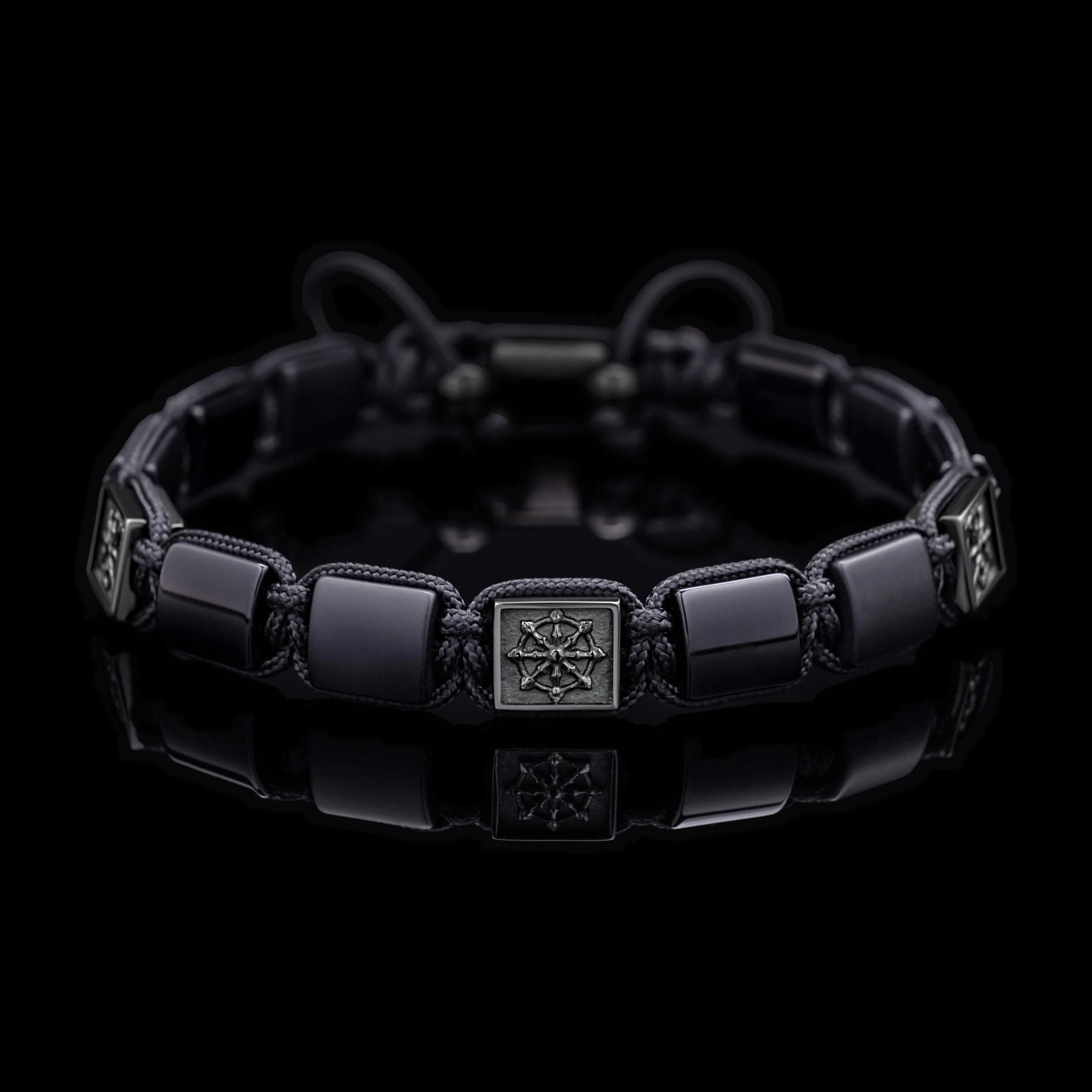 Pánský náramek Dharma Onyx – matný a lesklý černý onyx